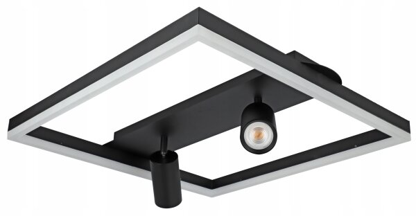 LED таванно осветително тяло LED/38W/230V + 2xGU10/30W черно