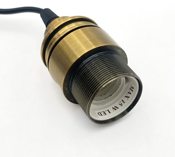Висяща лампа на кабел HECTOR 1xE27/15W/230V бял/месинг Ø 25 см