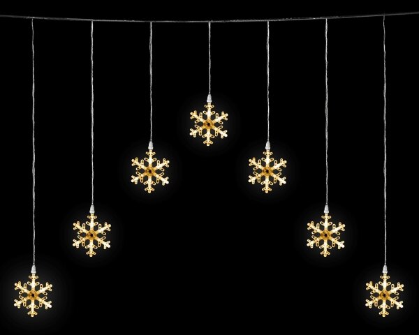 Aigostar - LED външна гирлянда 84xLED/230V 1,2x1m IP44 топли бели снежинки