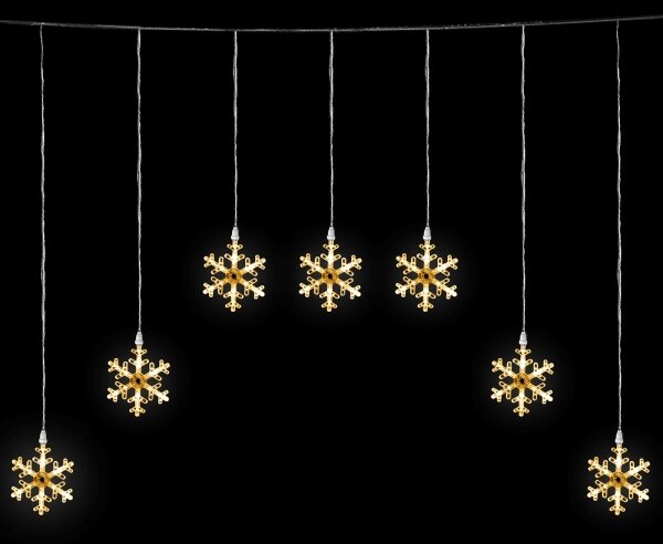 Aigostar - LED външна гирлянда 84xLED/230V 1,2x1m IP44 топла бяла снежинки