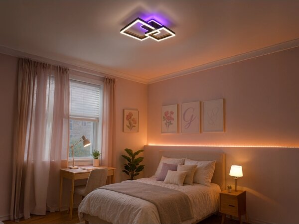 RGBW LED димируемо таванно осветително тяло, 75 W, 230 V, 3000–6500 K, с дистанционно управление