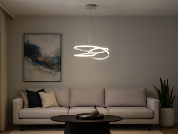 Димируем LED полилей на кабел LED/90W/230V 3000-6500K, диаметър 47 см + дистанционно управление