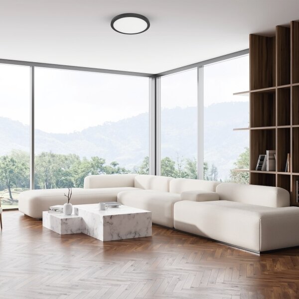 LED таванно осветително тяло EVORA LED/18W/230V 3000/4000/6000K Ø 22,5 см, черно