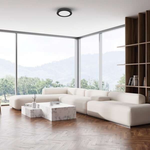 LED таванно осветително тяло EVORA LED/6W/230V 3000/4000/6000K Ø 14 см черно
