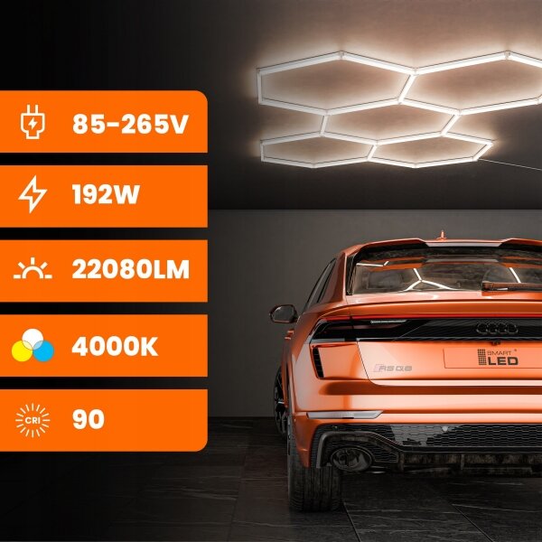 LED таванно осветително тяло LED/240W/85-265V 4000K 298x209 cm CRI 90 IP44 бяло