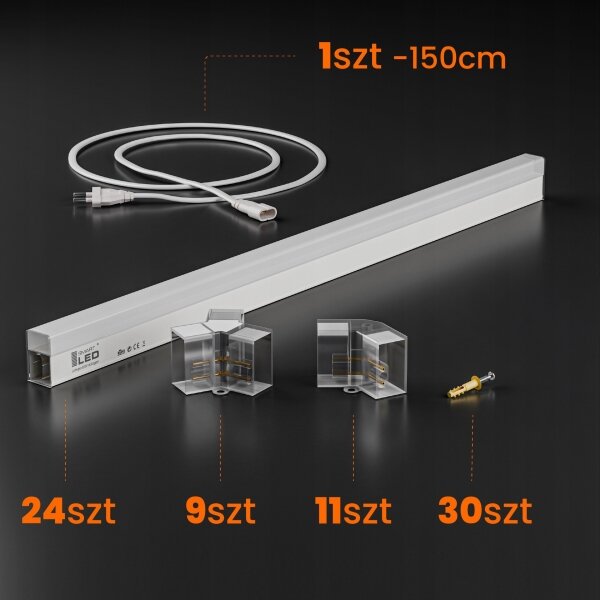 LED таванно осветително тяло LED/240W/85-265V 4000K 298x209 cm CRI 90 IP44 бяло