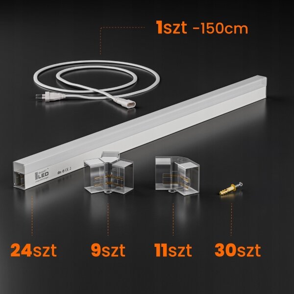 LED таванно осветително тяло LED/240W/85-265V 6500K 298x209 cm CRI 90 IP44 бяло