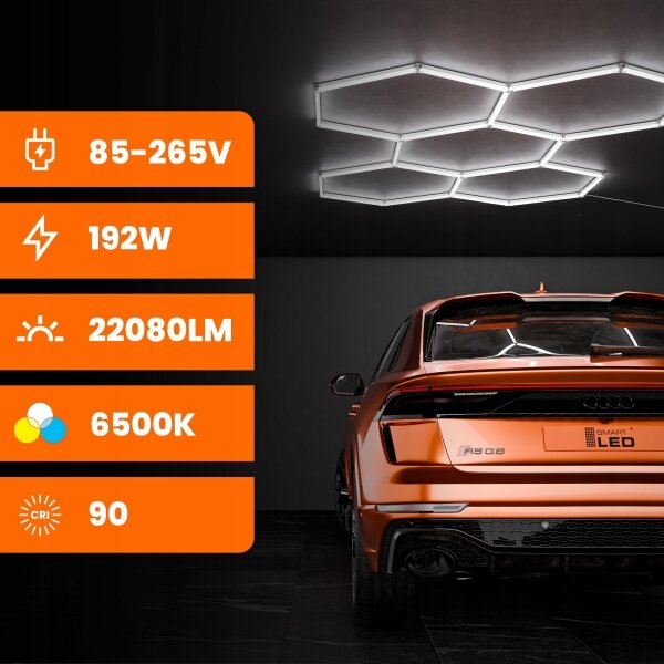 LED таванно осветително тяло LED/240W/85-265V 6500K 298x209 cm CRI 90 IP44 бяло