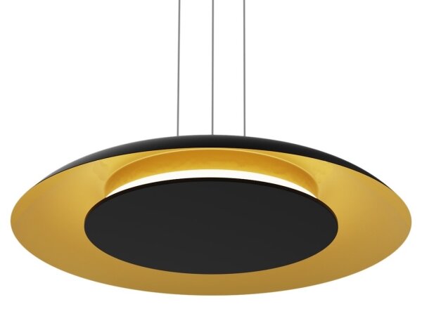 LED полилей на кабел PIATTINO LED/30W/230V 2700/3200/4000K Ø 40 cm черно/златно