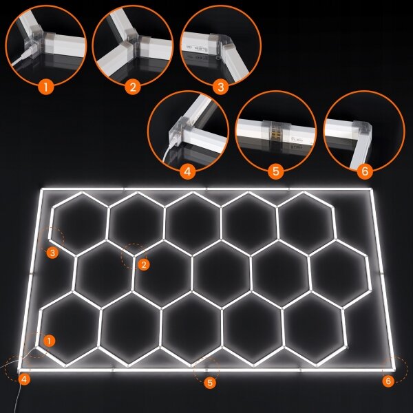 LED таванно осветително тяло LED/696W/85-265V 6500K 484x243 cm CRI 90 IP44 бяло