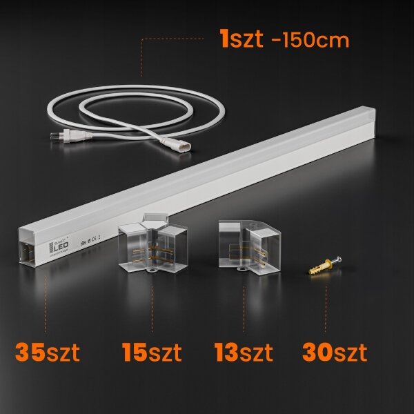 LED Таванно осветително тяло LED/350W/85-265V 6500K 313x298 cm CRI 90 IP44 бяло