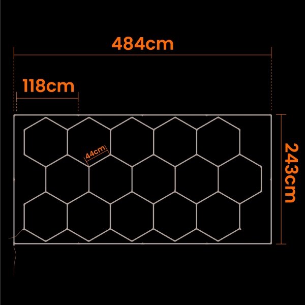 LED таванно осветително тяло LED/696W/85-265V 4000K 484x243 cm CRI 90 IP44 бяло