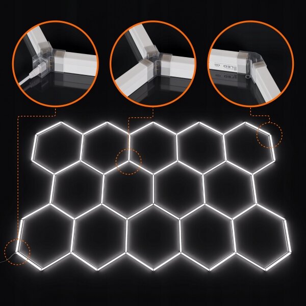 LED таванно осветително тяло LED/570W/85-265V 6500K 522x298 cm CRI 90 IP44 бяло
