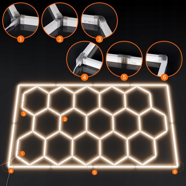LED таванно осветително тяло LED/696W/85-265V 4000K 484x243 cm CRI 90 IP44 бяло