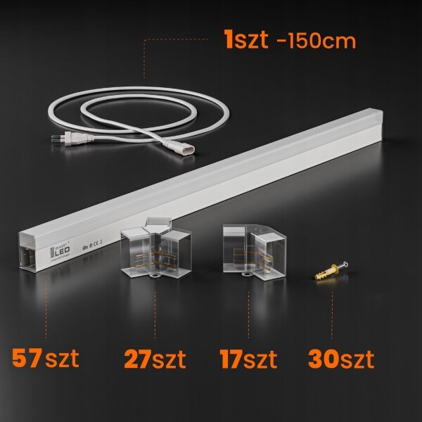 LED таванно осветително тяло LED/570W/85-265V 6500K 522x298 cm CRI 90 IP44 бяло