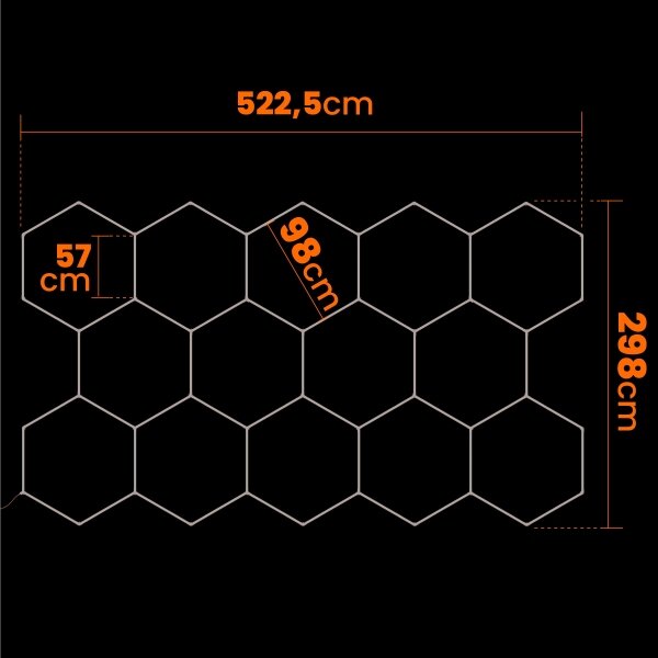 LED таванно осветително тяло LED/570W/85-265V 4000K 522x298 cm CRI 90 IP44 бяло