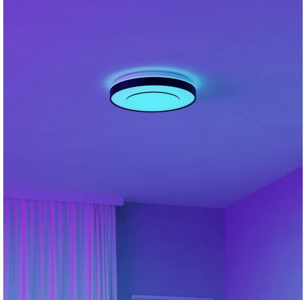 Eglo 300688 -LED RGBW димируемо таванно осветително тяло MONTERIGGIONI-Z LED/18,5W/230V черно + дистанционно управление