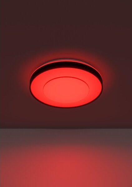 Eglo 300688 -LED RGBW димируемо таванно осветително тяло MONTERIGGIONI-Z LED/18,5W/230V черно + дистанционно управление