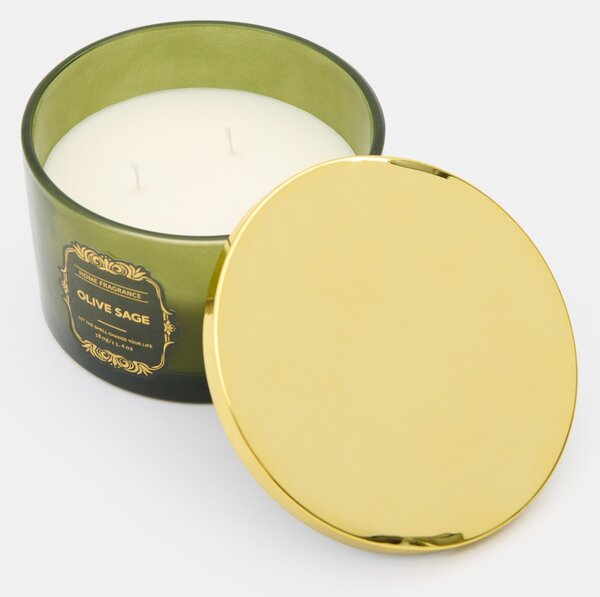 Sinsay - Ароматна свещ Olive Sage - тъмнозелено