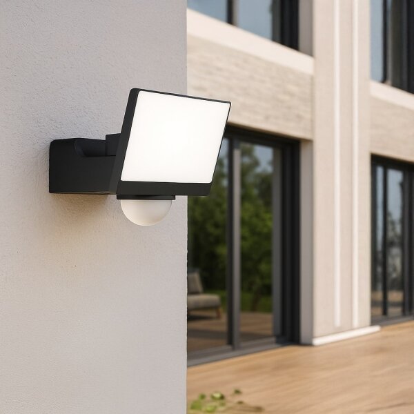 LED прожектор със сензор за движение и сумрак DAVOS LED/30W/230V IP54 черен