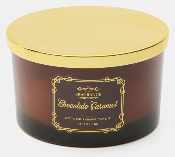 Sinsay - Ароматна свещ Chocolate Caramel - тъмнокафяво