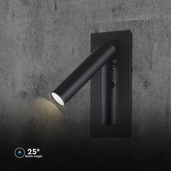 LED стенен спот LED/2W/230V 3000K черен