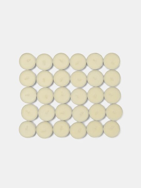 Sinsay - Комплект чаени свещи Vanilla 30 pack - кремав
