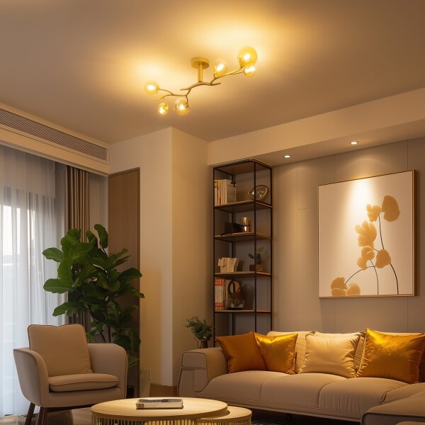Brilagi - LED Полилей за повърхностен монтаж MISTEL 6xG9/3W/230V златист