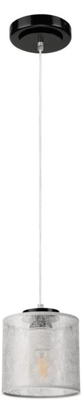 Полилей на кабел ROSA 1xE27/60W/230V черен/сив