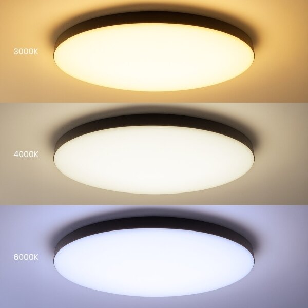 Димируемо LED таванно осветително тяло SIENA LED/80W/230V 3000-6000K Ø 75 см черно + дистанционно управление