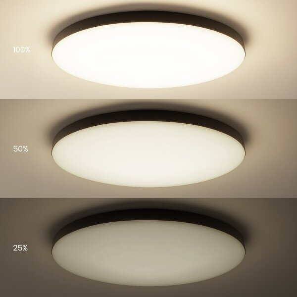 Димируемо LED таванно осветително тяло SIENA LED/80W/230V 3000-6000K Ø 75 см черно + дистанционно управление