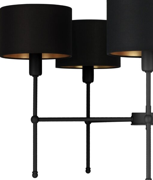Полилей на штанга MADELA 5xE14/40W/230V черен