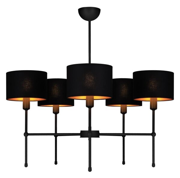 Полилей на штанга MADELA 5xE14/40W/230V черен