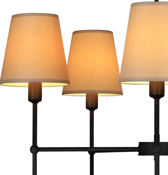Полилей на тръба MADELA 5xE14/40W/230V бежов/черен