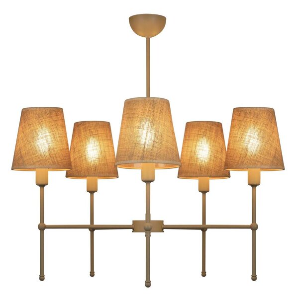 Полилей на прът MADELA 5xE14/40W/230V юта/бежова