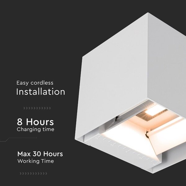 LED соларна стенна лампа със сензор LED/9W/5V IP65 2600 mAh бяла
