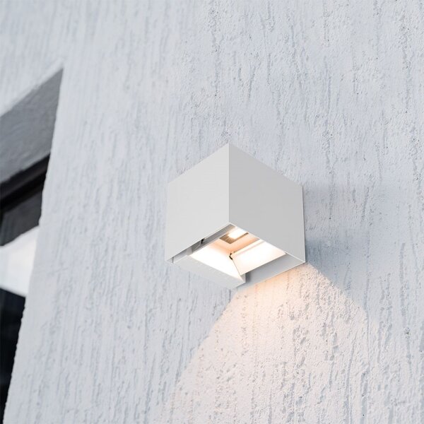 LED соларна стенна лампа със сензор LED/9W/5V IP65 2600 mAh бяла
