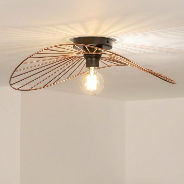 Brilagi - LED плафон CERIA WIRE 1xE27/40W/230V 40x56 см бронзов