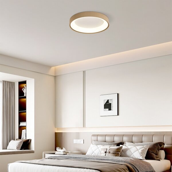 Brilagi - LED димируем плафон FALCON MODERN LED/30W/230V 40 cm бежов+ДУ