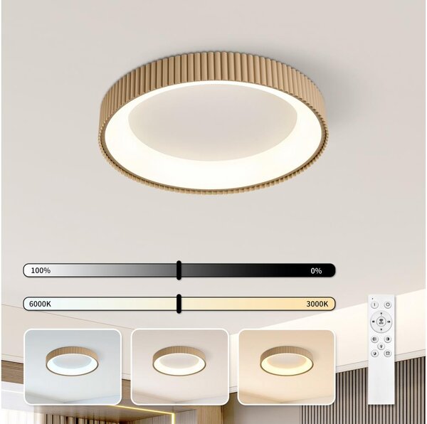Brilagi - LED димируем плафон FALCON MODERN LED/30W/230V 40 cm бежов+ДУ