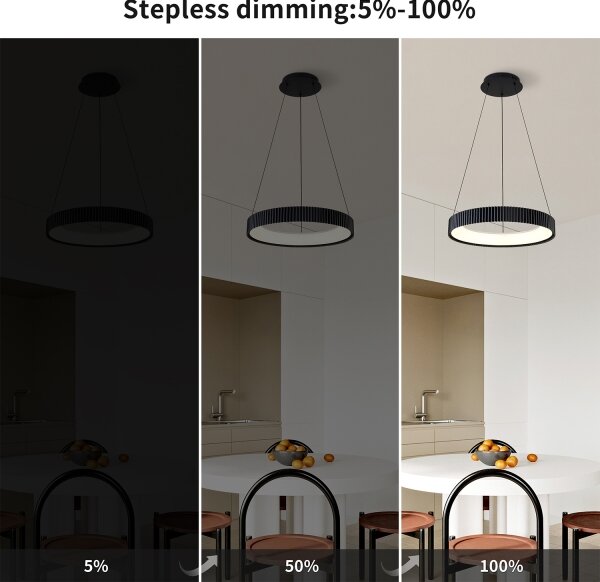 Brilagi - FALCON MODERN висящ LED полилей на кабел, с възможност за димиране, LED/30W/230V 40 см черен + дистанционно управление