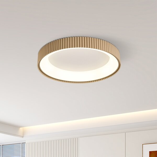 Brilagi - LED димируем плафон FALCON MODERN LED/30W/230V 40 cm бежов+ДУ