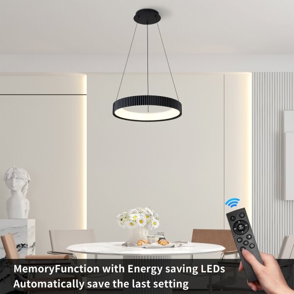 Brilagi - FALCON MODERN висящ LED полилей на кабел, с възможност за димиране, LED/30W/230V 40 см черен + дистанционно управление