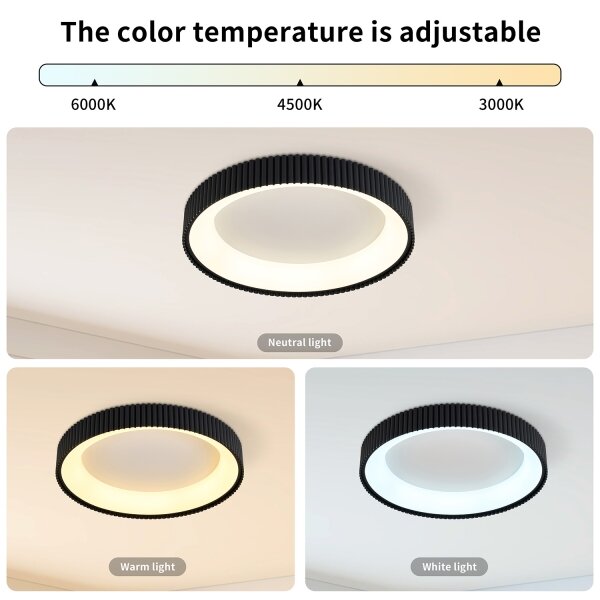 Brilagi - LED димируем таванен плафон FALCON MODERN LED/30W/230V 40 cm черен +DO