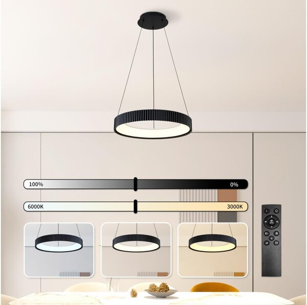 Brilagi - FALCON MODERN висящ LED полилей на кабел, с възможност за димиране, LED/30W/230V 40 см черен + дистанционно управление