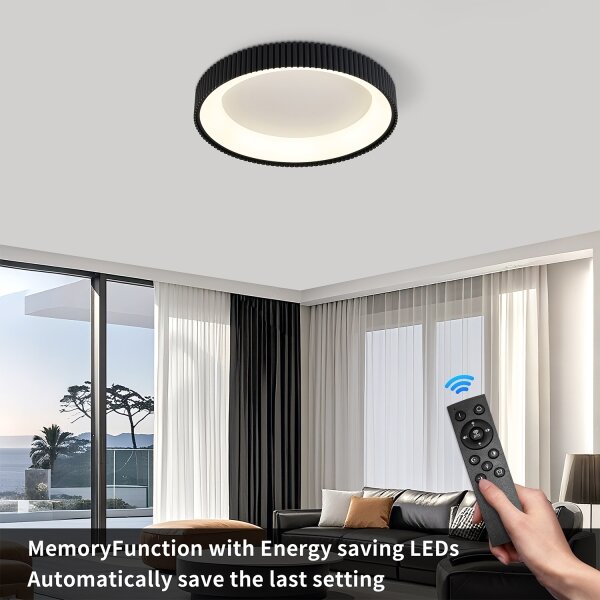 Brilagi - LED димируем таванен плафон FALCON MODERN LED/30W/230V 40 cm черен +DO
