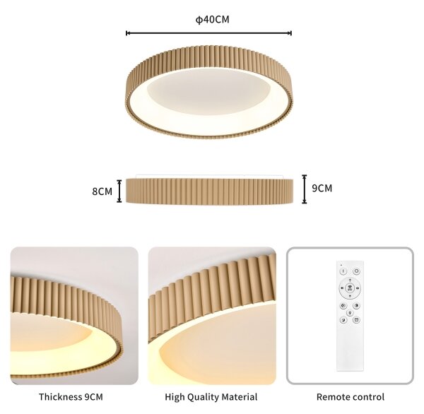 Brilagi - LED димируем плафон FALCON MODERN LED/30W/230V 40 cm бежов+ДУ