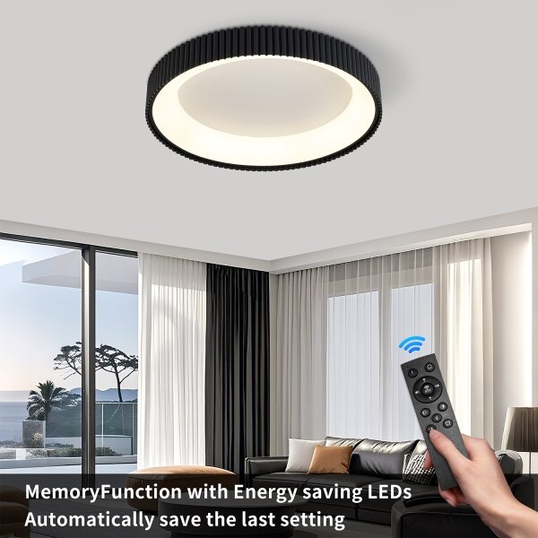 Brilagi - димируемо таванно осветително тяло FALCON MODERN LED/54W/230V 60 см черно +DO