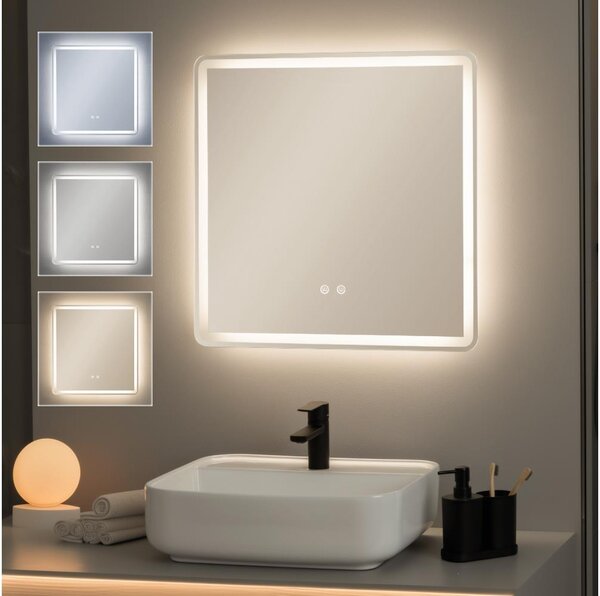 Brilagi - димируемо LED огледало за баня с подгряване и подсветка BELLA LED/16W/230V 60x60 см IP44