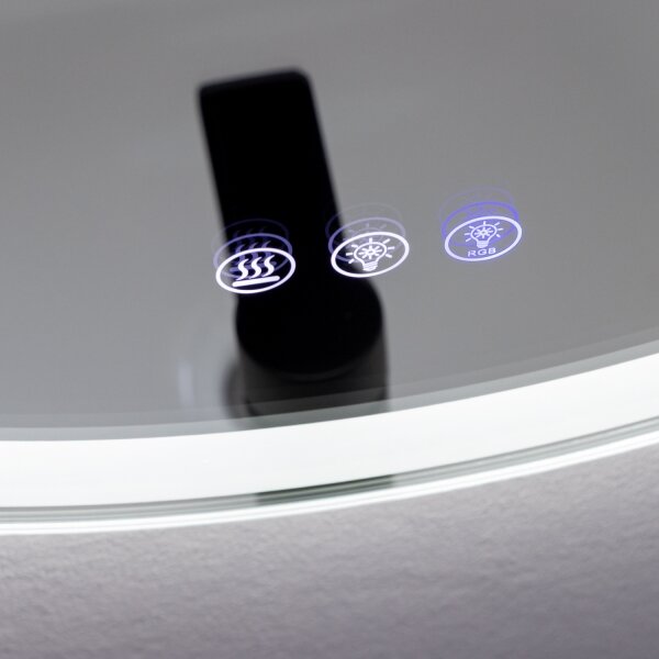 Brilagi- LED RGBW димируемо огледало с подгряваща функция и подсветка AVA PRO LED/18W/230V Ø 60 см IP44